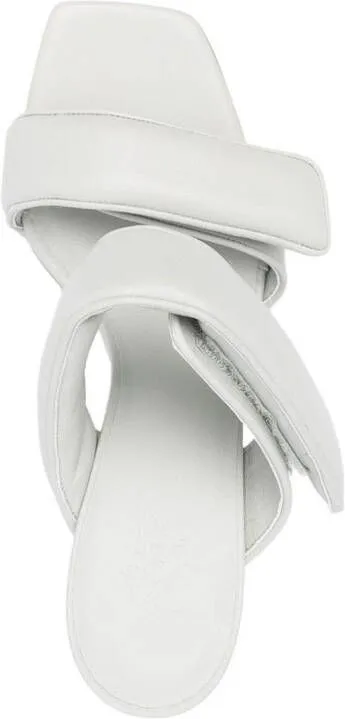 GIABORGHINI x Pernille Perni 90mm leather mules Grey