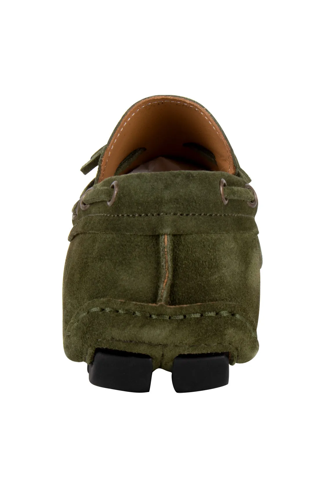 Gio Damiano Camoscio Suede Loafers Olive