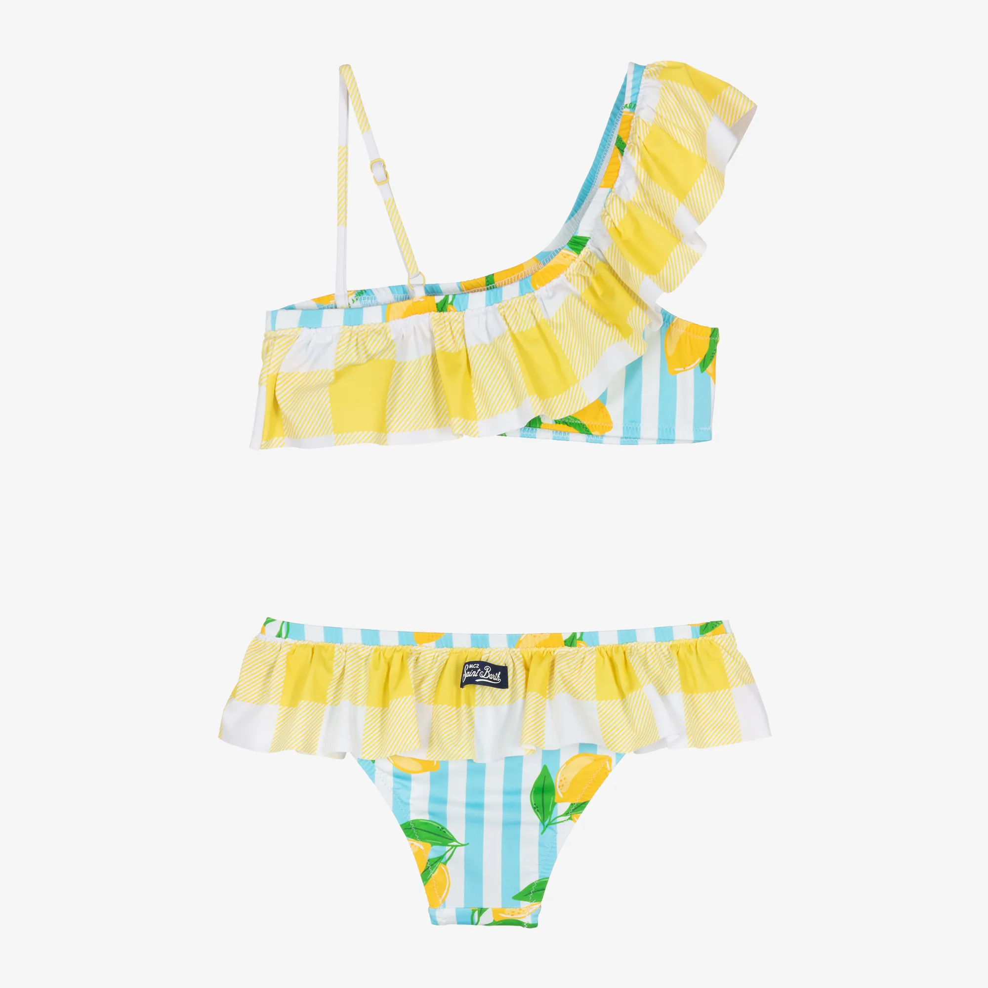 Girls Blue Stripes & Lemons Bikini