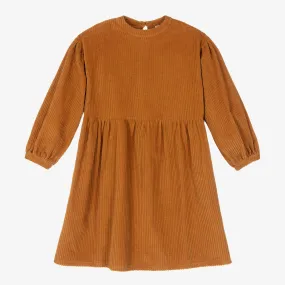 Girls Brown Corduroy Dress