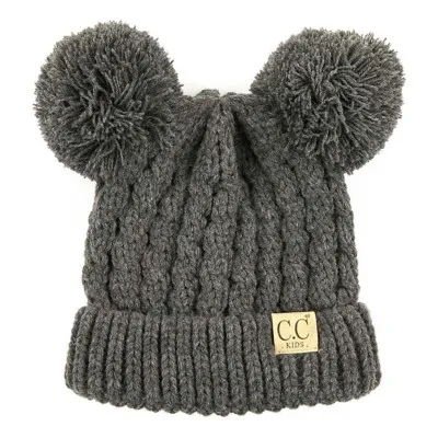 Girls' C.C Double Pom Beanie