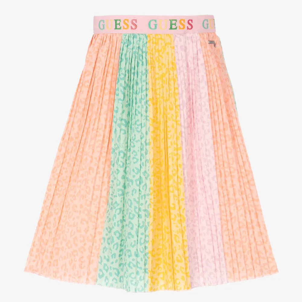 Girls Colourful Pleated Skirt