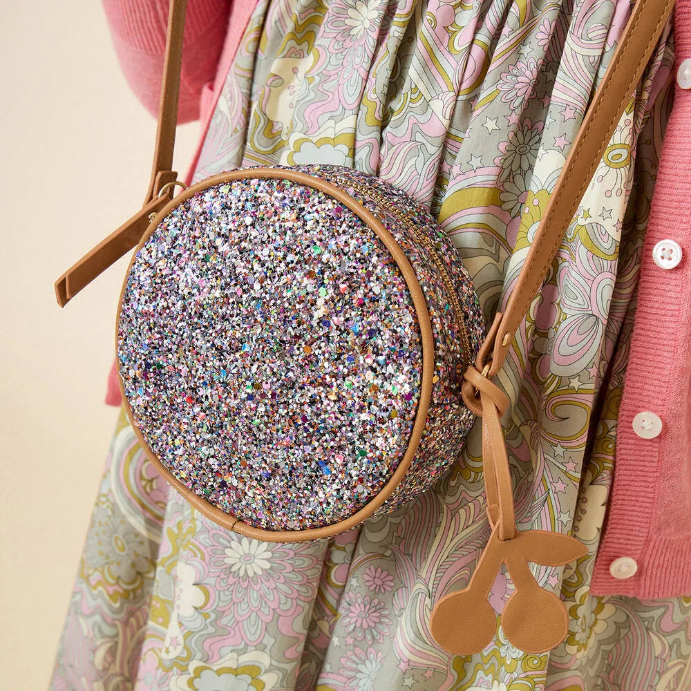 Girls Glitter & Leather Bag (12cm)