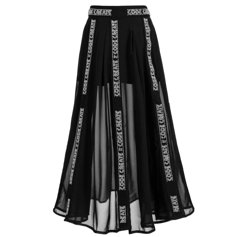 Girls Long Black Skirt