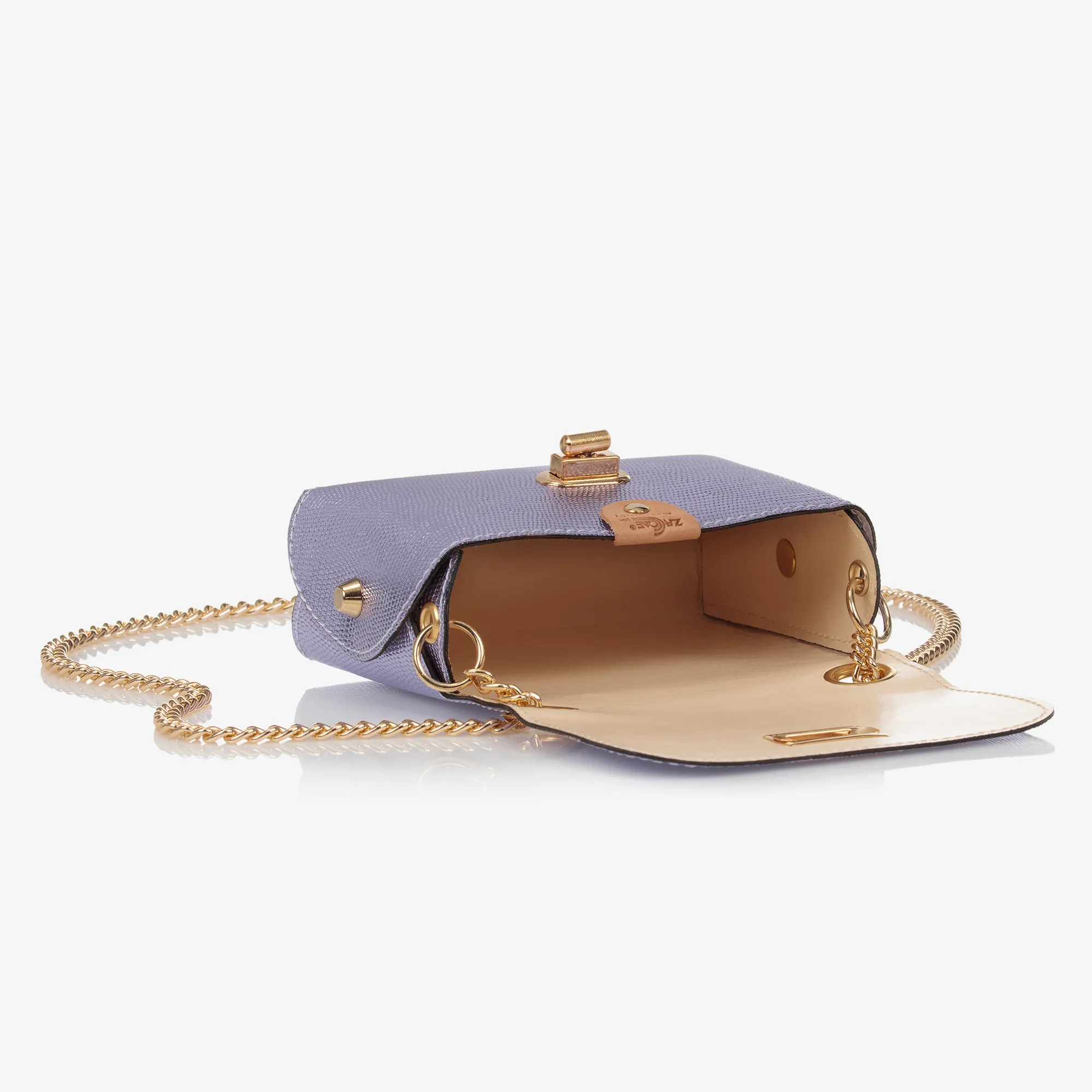 Girls Metallic Purple Shoulder Bag (14cm)