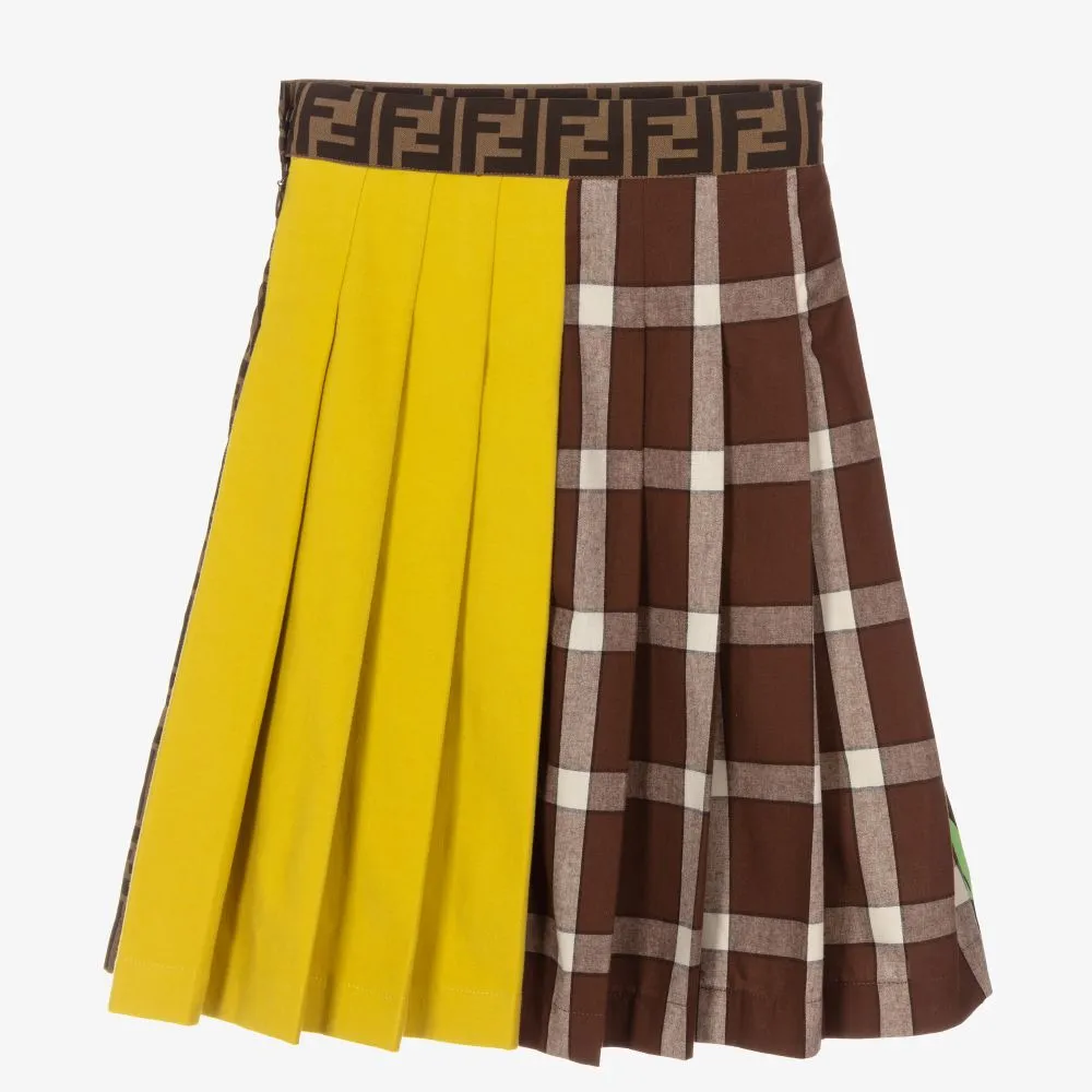 Girls Patchwork Logo Skirt 