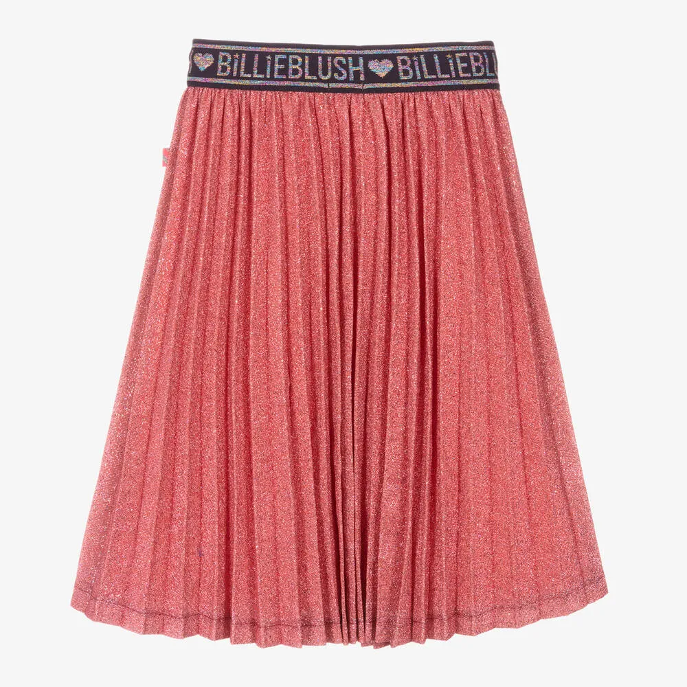 Girls Pink Pleated Skirt