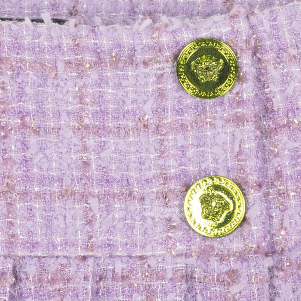 Girls Purple Tweed Skirt