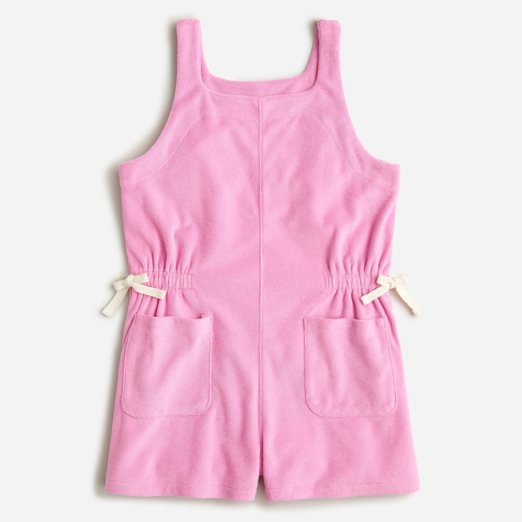 Girls' romper in towel terry
