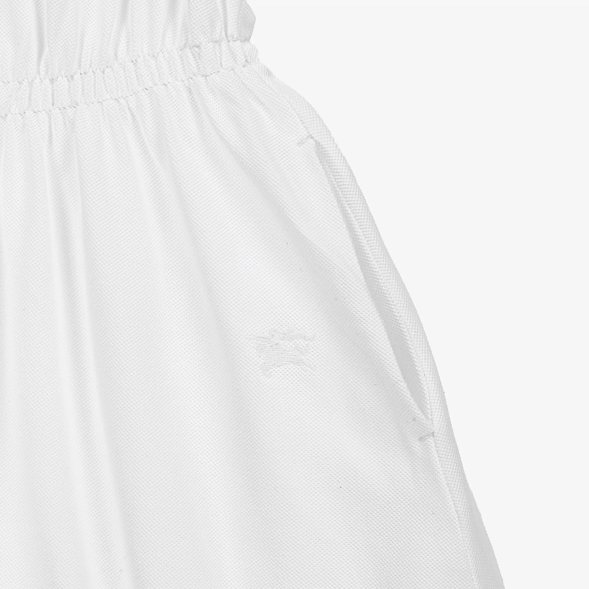 Girls White Check Polo Dress