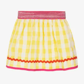 Girls Yellow Check Skirt