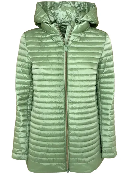 GIUBBINO DONNA VERDE CON CAPPUCCIO