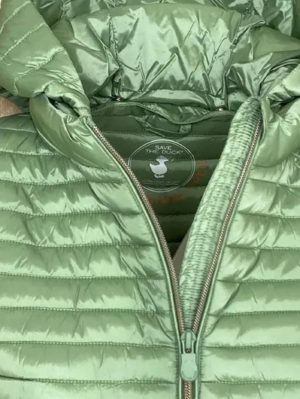 GIUBBINO DONNA VERDE CON CAPPUCCIO