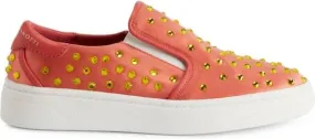 Giuseppe Zanotti GZ94 rhinestone-embellished satin sneakers Orange