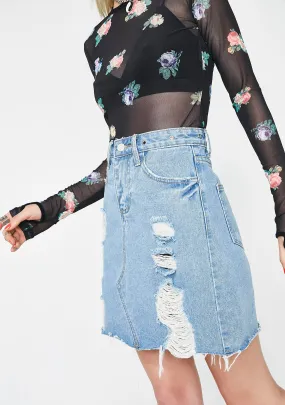 Goin' West Denim Skirt-