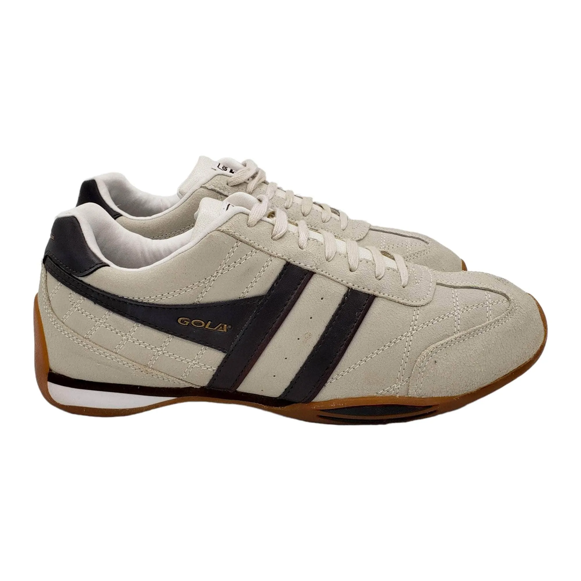 Gola Cream Leather Trainers