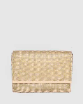 Gold Xiao Chainmail Clutch Bag