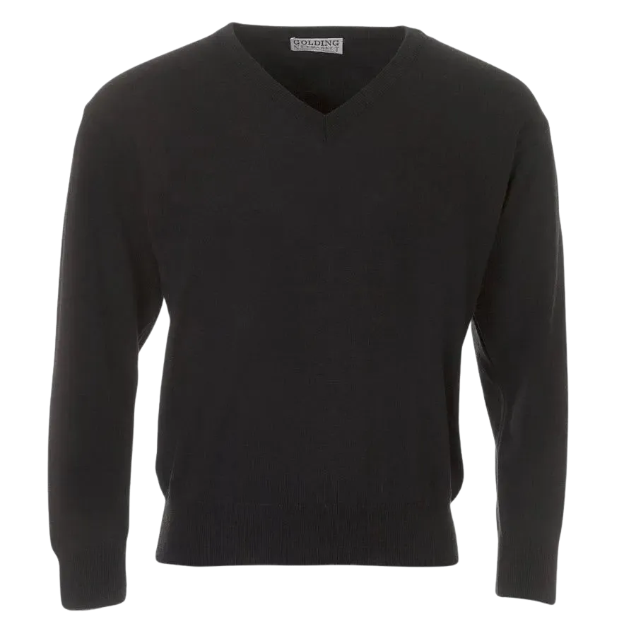 Golding V-Neck Pullover in Black