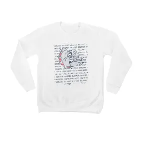 Gonzaga Bulldogs Youth White Bold Type Pullover Sweatshirt