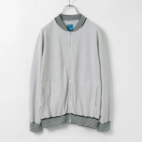 GOOD ON（グッドオン） ストライプリブ TEE トラックジャケット / ライトアウター 綿 コットン 羽織 ブルゾン 日本製 STRIPE RIB TEE TRACK JACKET