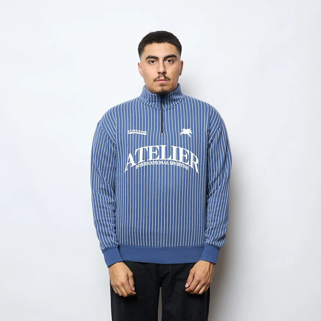 Goodies Sportive - Baseball Half Zipper (Blue/White)