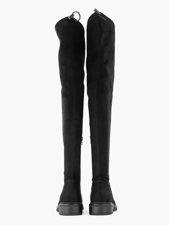 Graceland  Black Over the Knee Boot with Zip