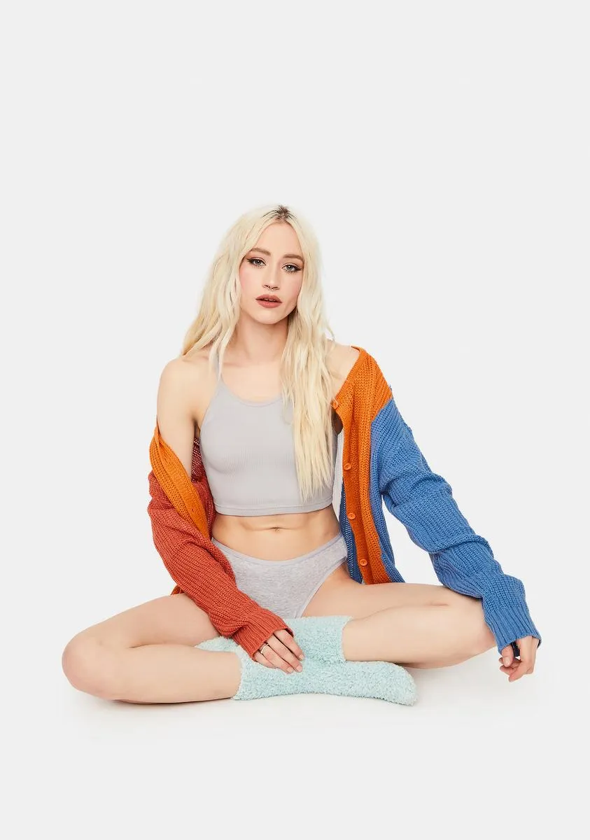 Grey Cropped Run Tank-