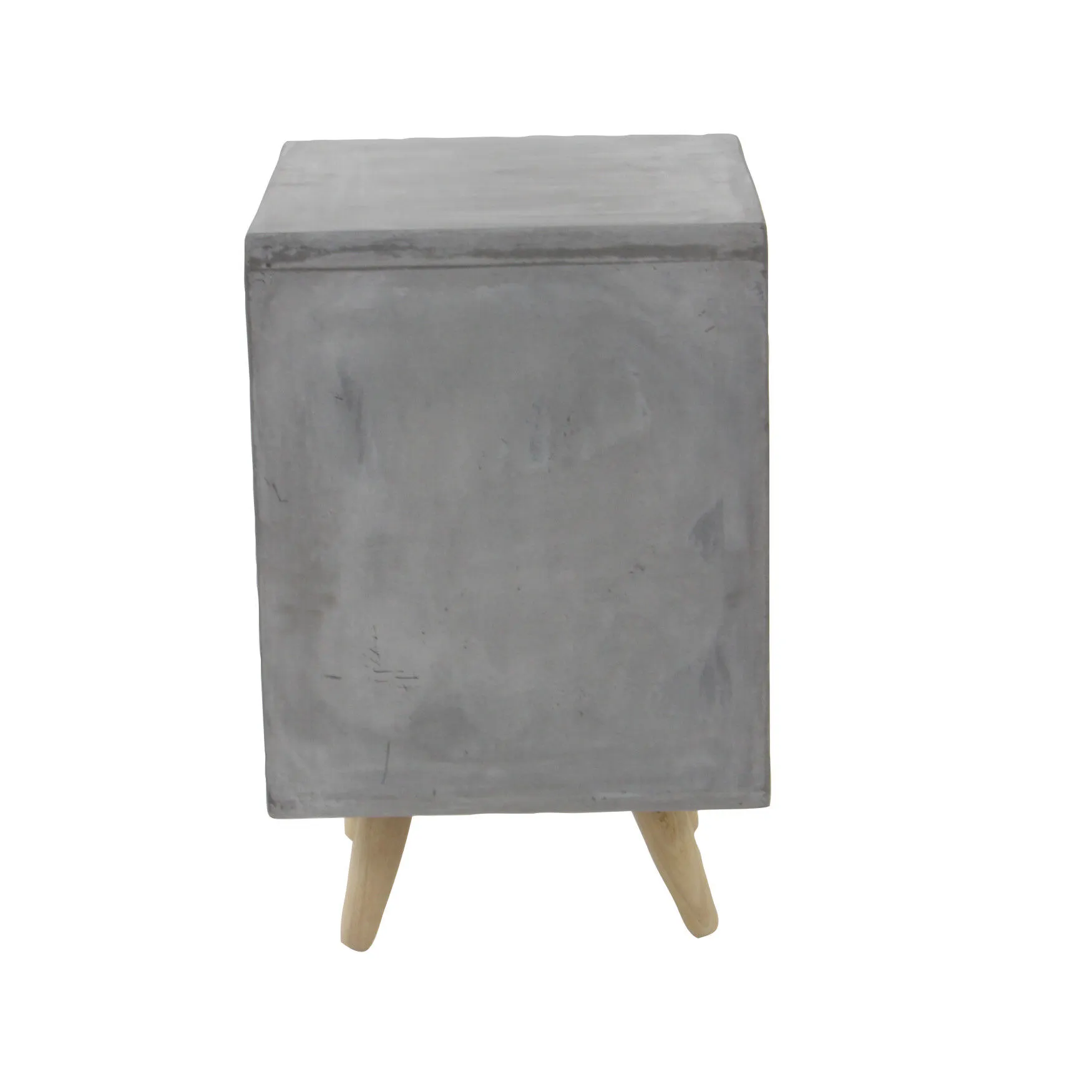 Grey Fiber Clay Industrial Outdoor Accent Table