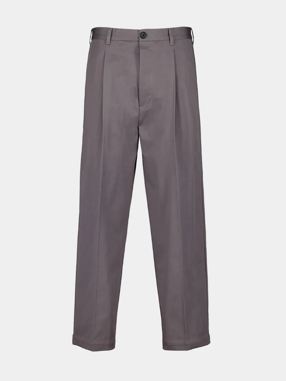 Grey Gabardine Classic Trousers