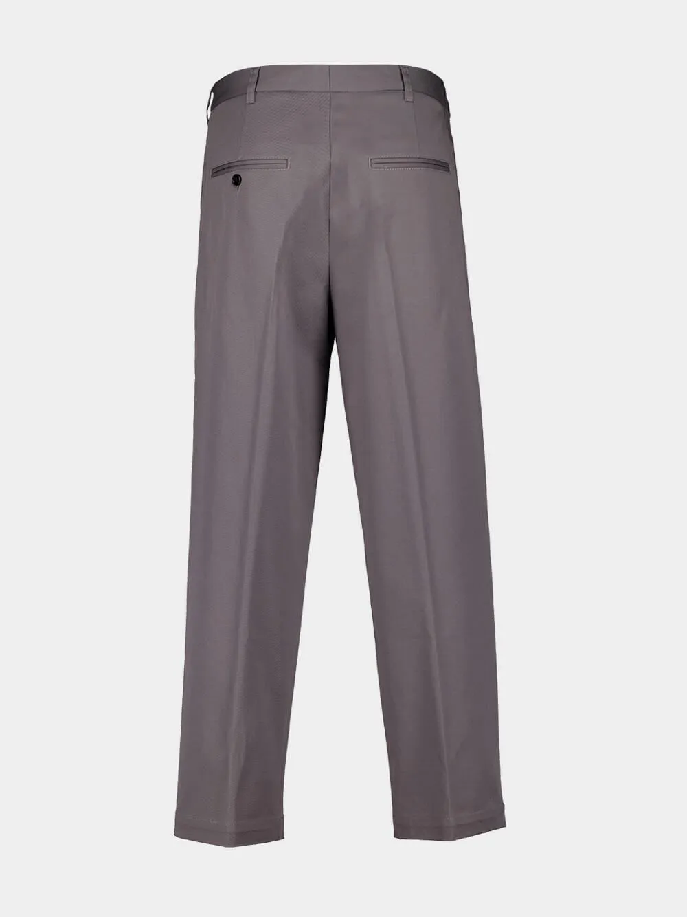 Grey Gabardine Classic Trousers