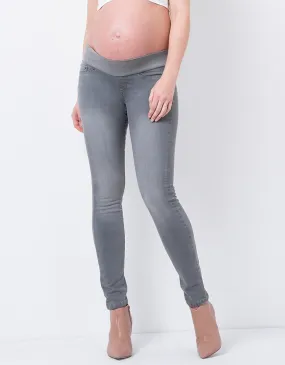 Grey Skinny Maternity Jeans