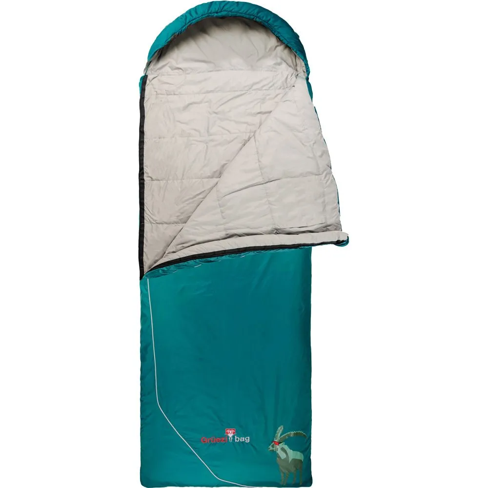 Gr\u00fcezi Bag - Biopod Wolle Goas Comfort Zip Left Sleeping Bag dark petrol