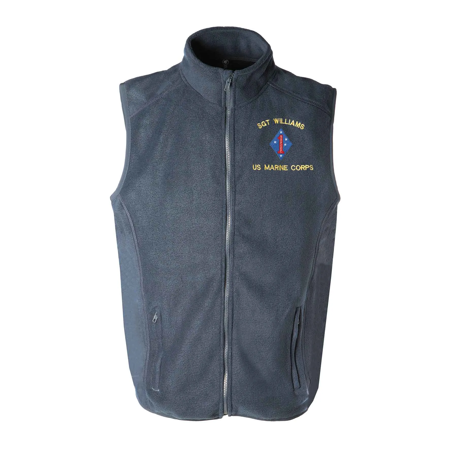 Guadalcanal 1st Marine Division Embroidered Fleece Vest