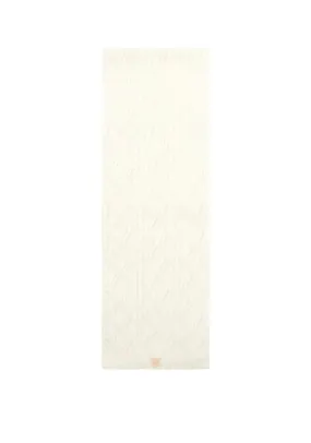 Guess Cable Knit Wool Scarf, Ivory