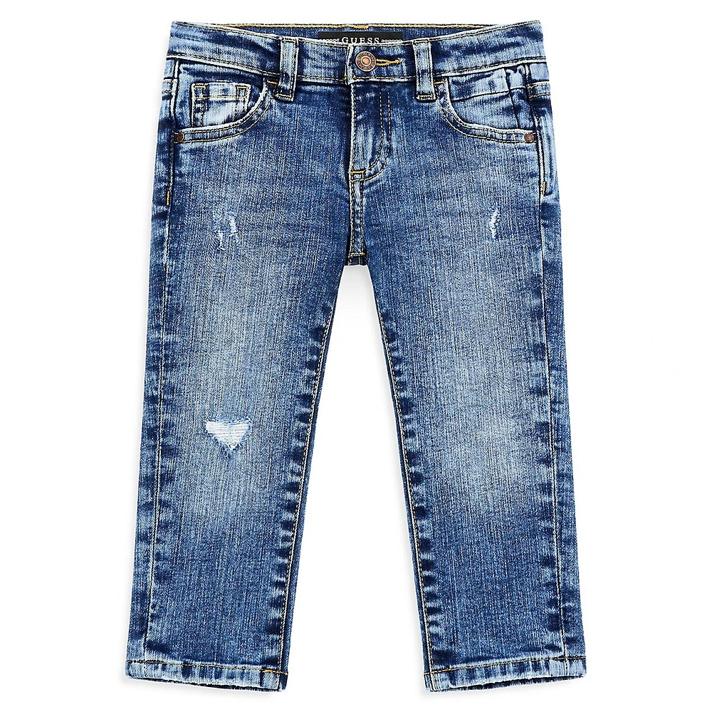 GUESS Little Boy's Ice Wash Straight-Fit Jeans