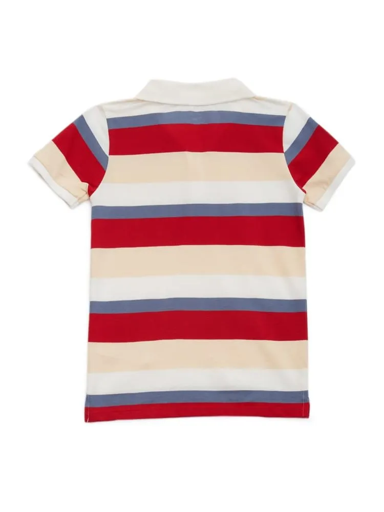Guess Striped Piquet Polo (7-14)