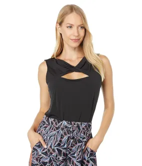 H Halston Sleeveless Twist Detail Pullover Women's