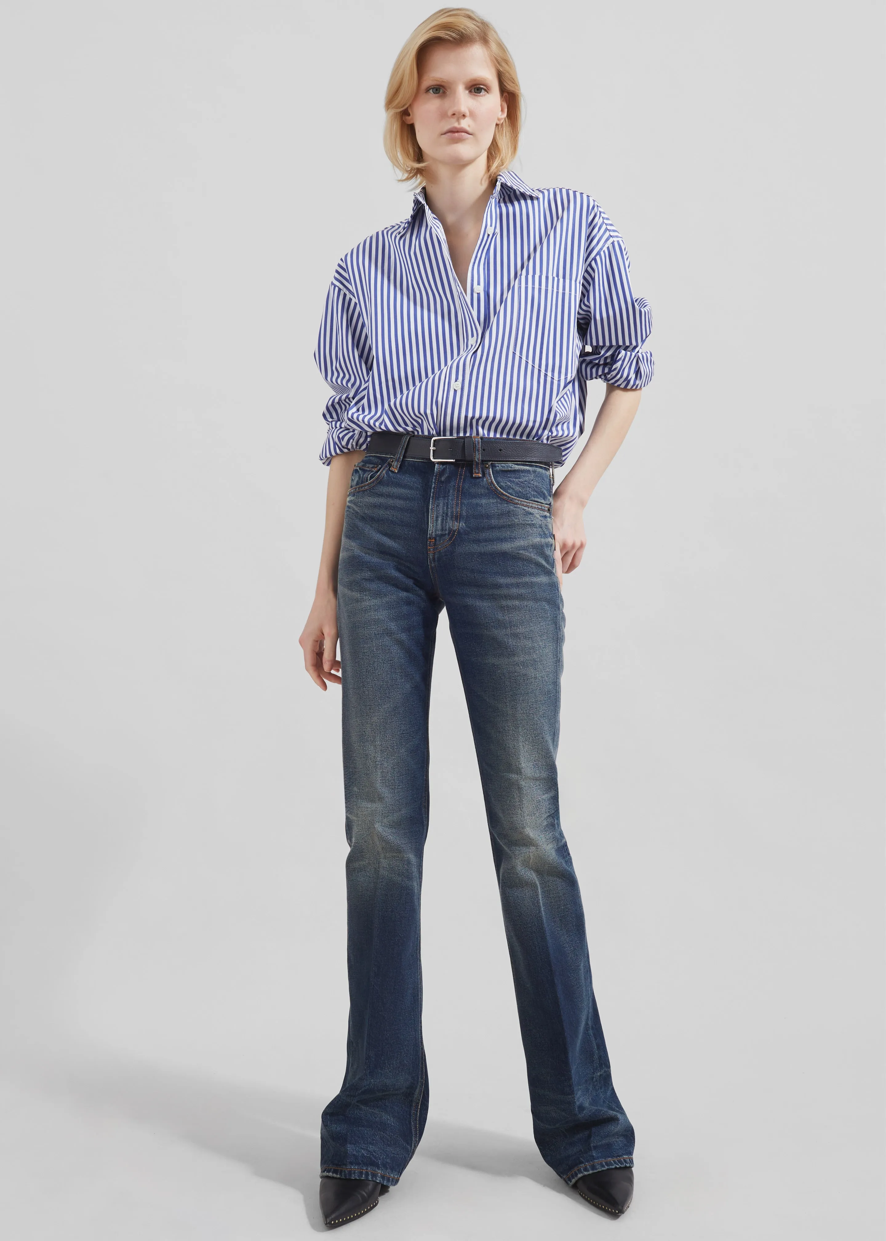 Haikure Flora Flared Jeans - Vintage Blue