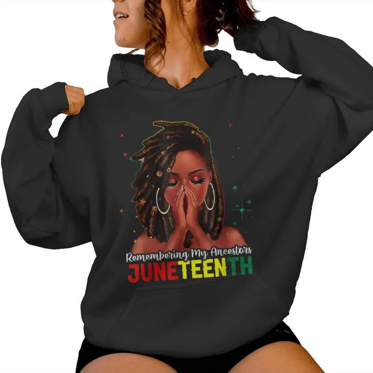 Hair Black Woman Remembering My Ancestors Junenth Women Hoodie