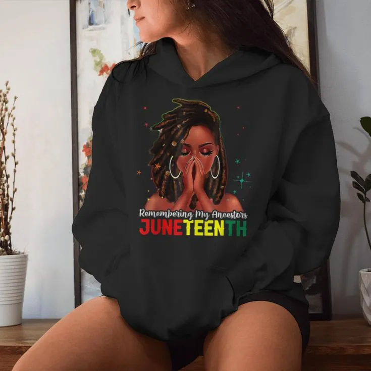 Hair Black Woman Remembering My Ancestors Junenth Women Hoodie
