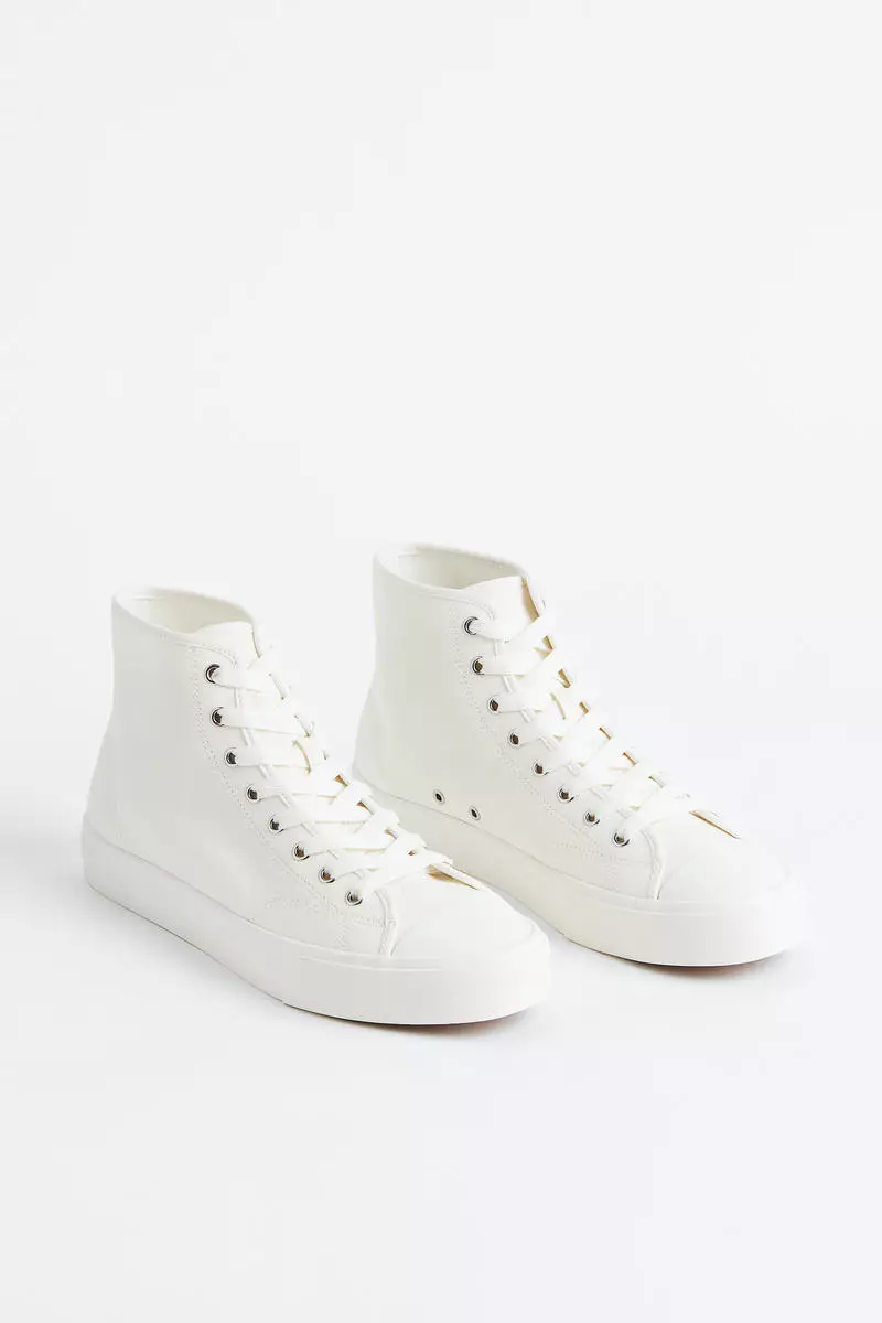H&M Canvas hi-top trainers