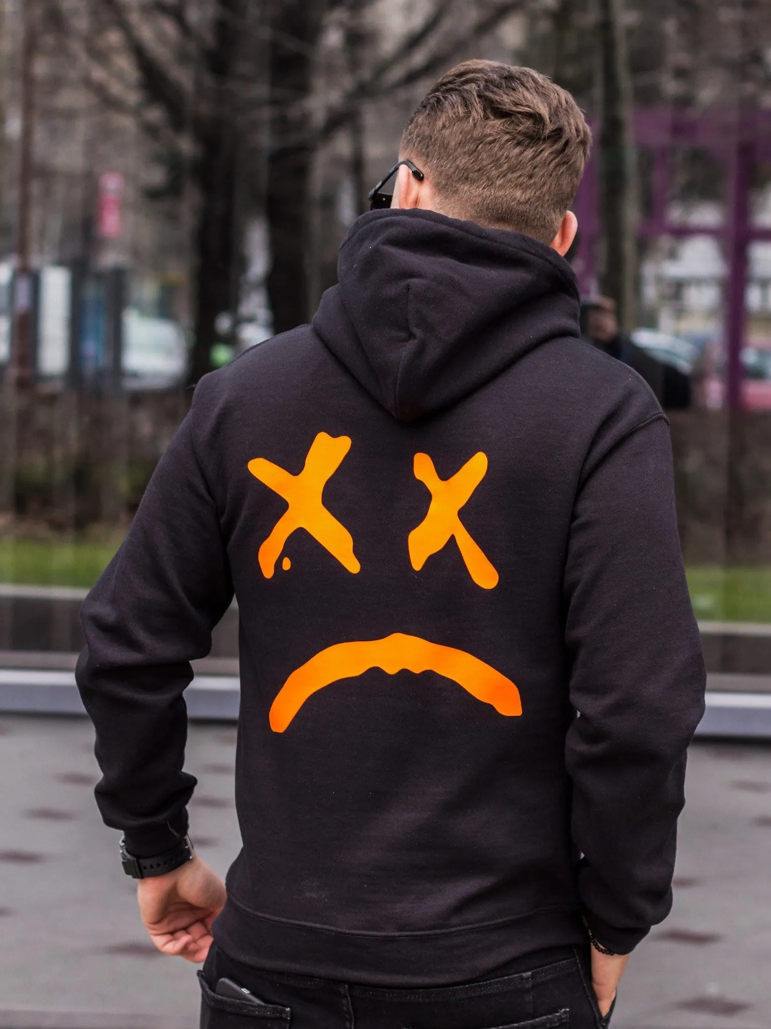 Hanorac Sad Face Black