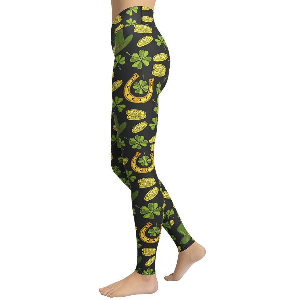 Happy St. Patrick's Yoga Leggings