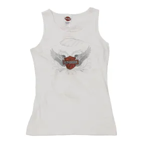 Harley Davidson Graphic Vest - XL White Cotton