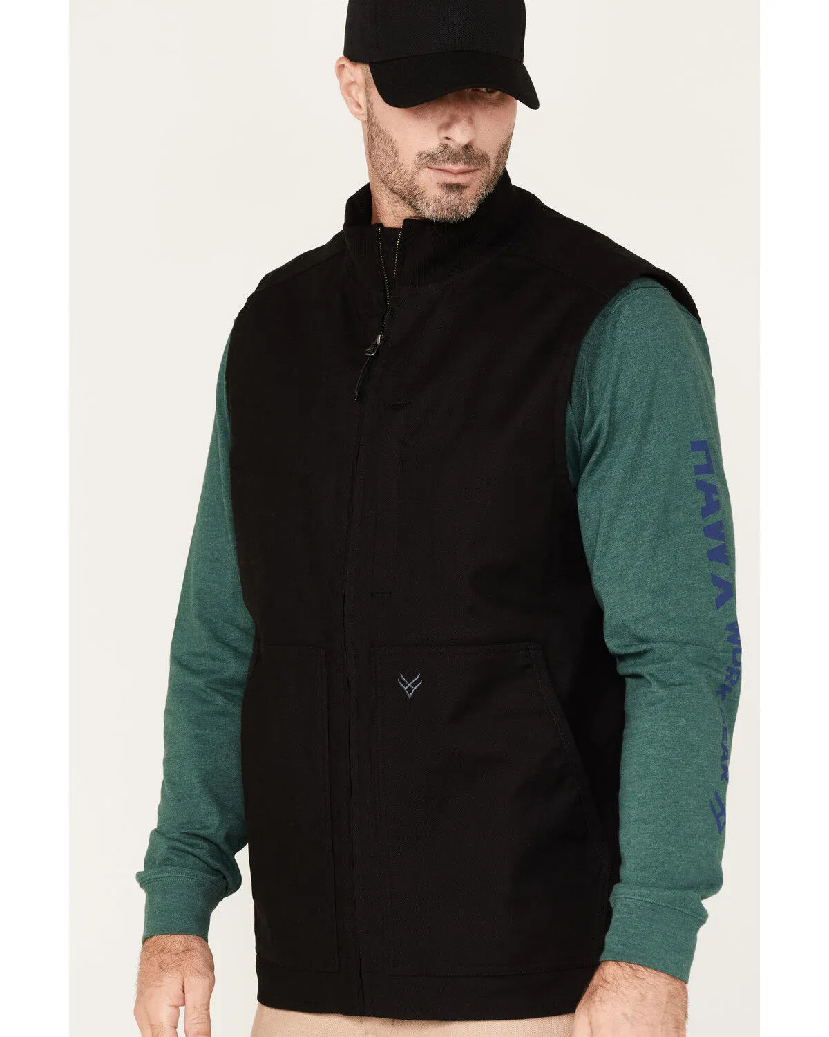 Hawx Men's Canvas Zip-Front Insulated Work Vest