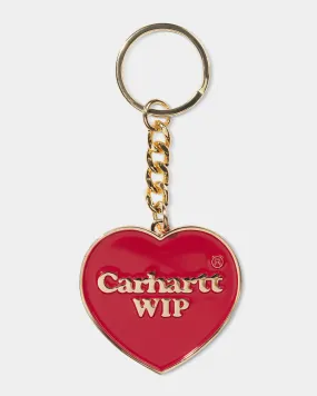 Heart Keychain Red