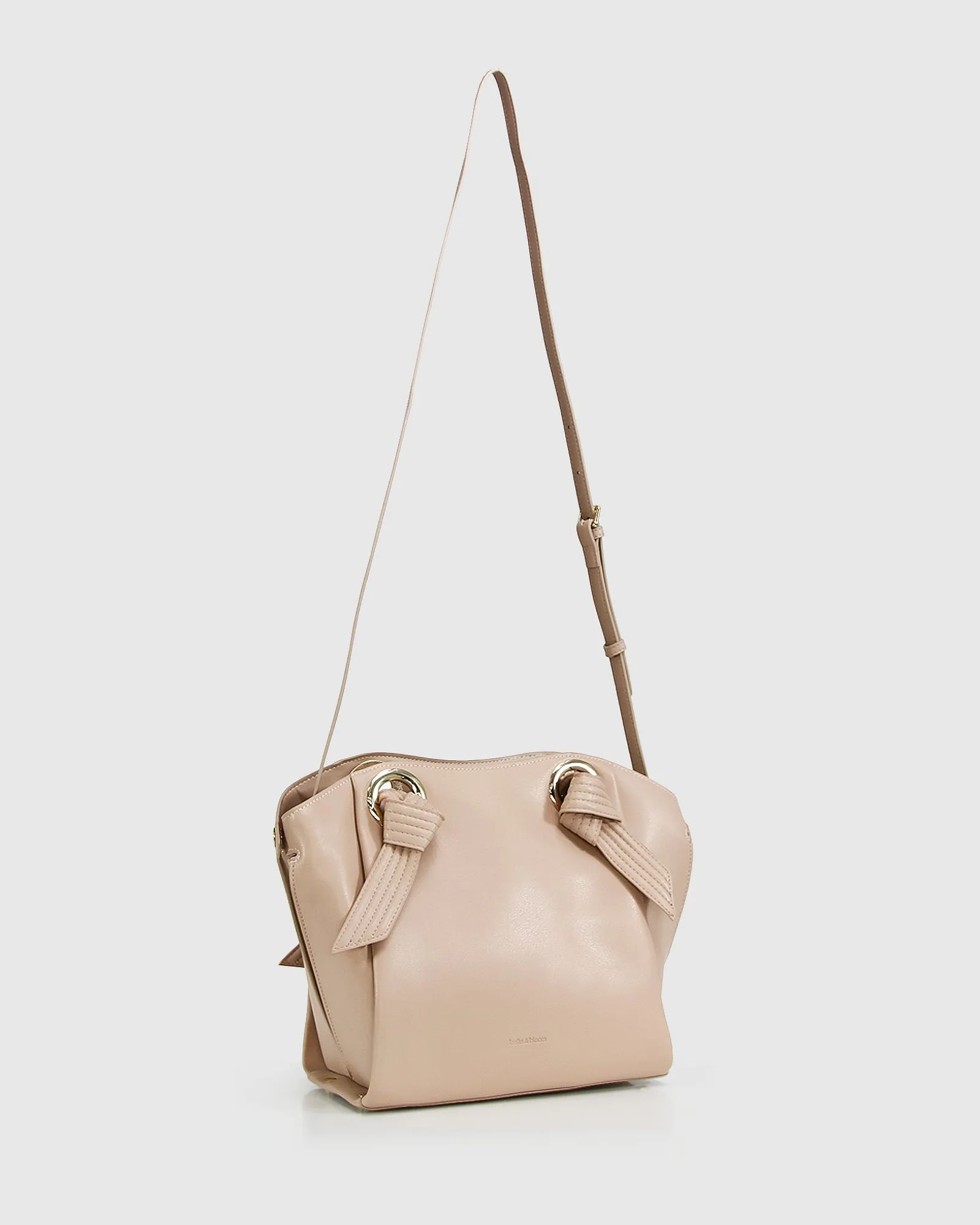 Heart Of Gold Leather Shoulder Bag - Latte