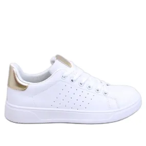 Helary WHITE/GOLD women's sneakers