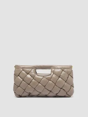 HELEN 026 Massive - Taupe Leather Clutch Bag