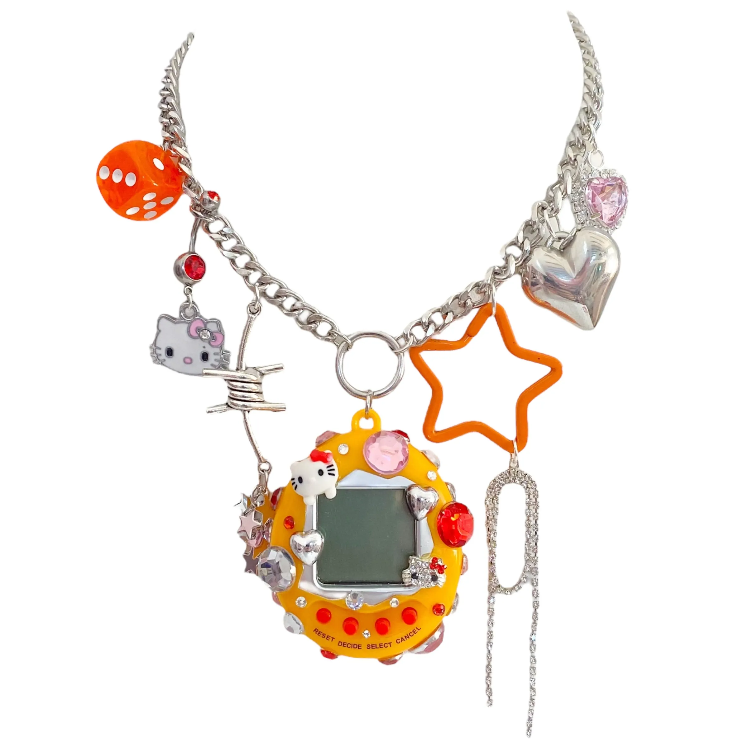 Hello Kitty Cyber Pet Charm Necklace